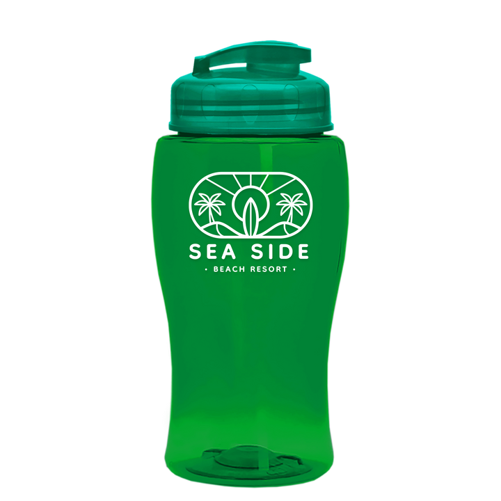 Poly-Pure Jr. - 18 oz. Transparent Bottle with USA Flip