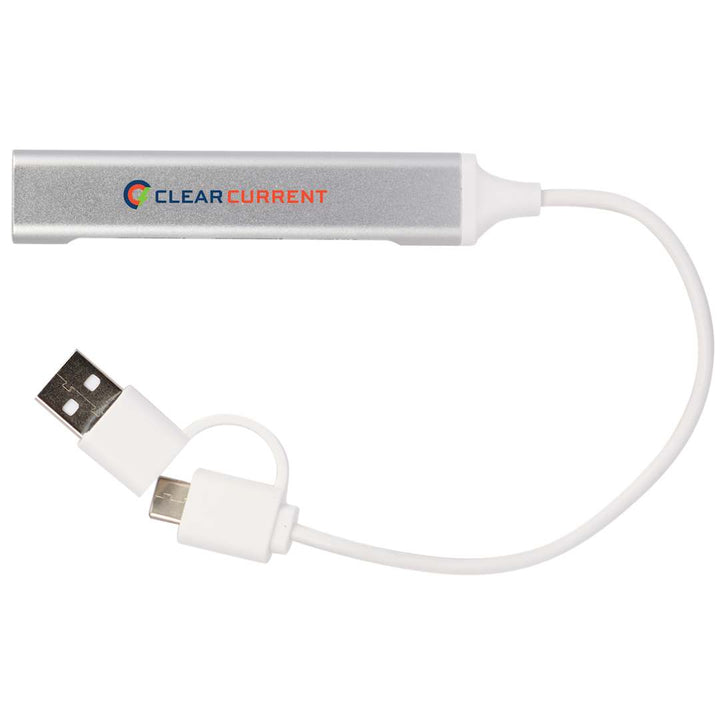 Aluminum 4-Port USB-A and C Hub