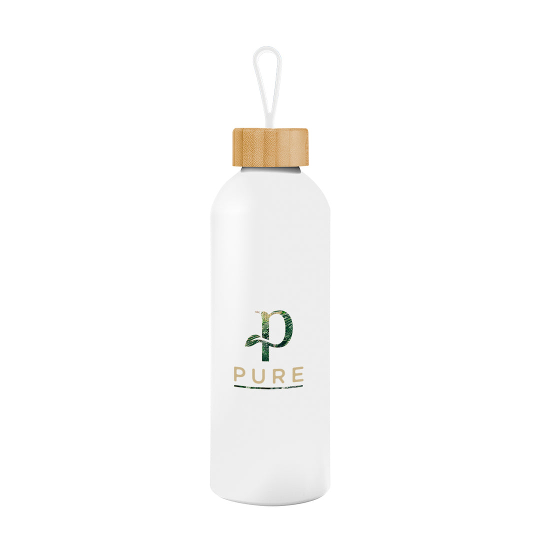 25 Oz. Blaire Recycled Aluminum Bottle With Bamboo Lid And Carry Handle