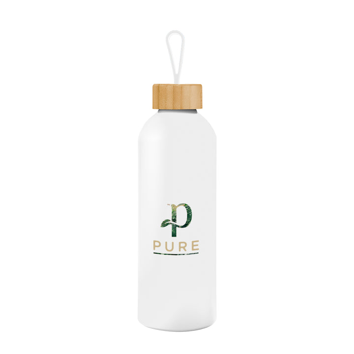 25 Oz. Blaire Recycled Aluminum Bottle With Bamboo Lid And Carry Handle