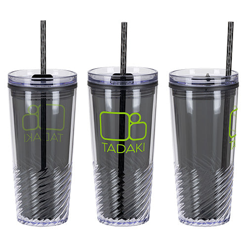 Clio 20 oz  2-in-1 Recycled Acrylic Straw Tumbler