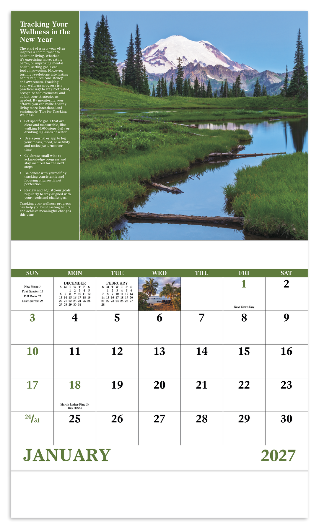 Good Value™ Healthy Living - Stapled Calendar