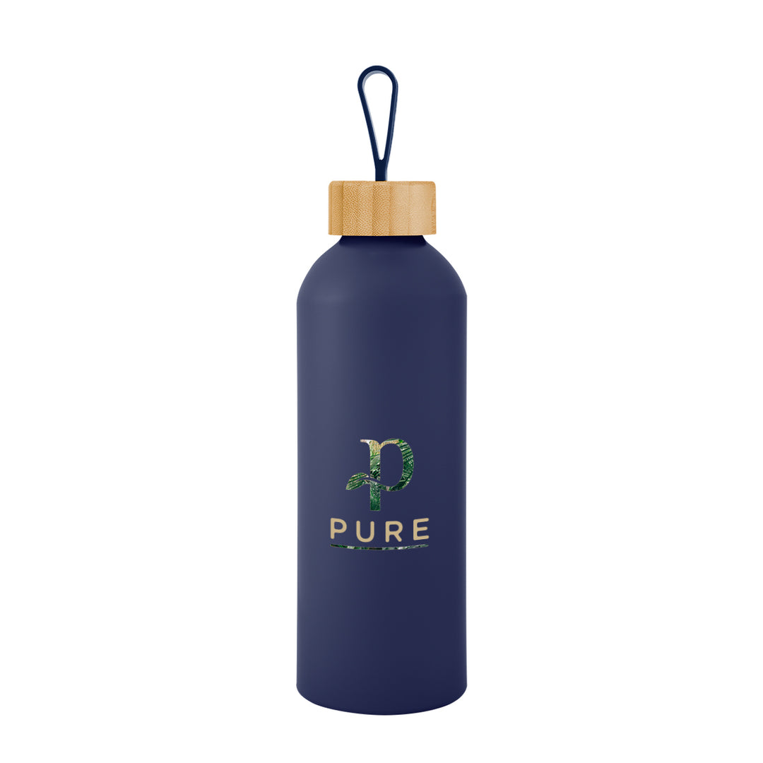 25 Oz. Blaire Recycled Aluminum Bottle With Bamboo Lid And Carry Handle