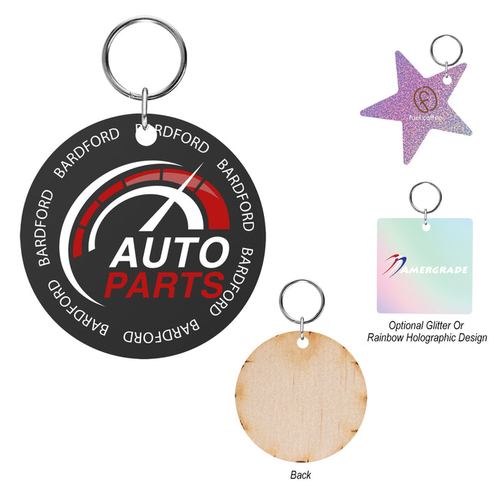 Full Color Wood Key Tag - 6"