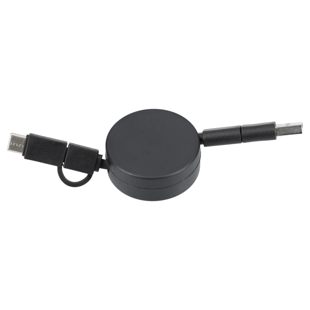 FSC® 100% Bamboo Retractable 5-in-1 Charging Cable