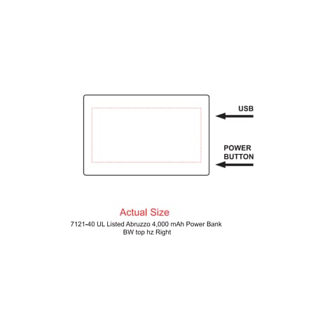 UL Listed Abruzzo 4,000 mAh Power Bank