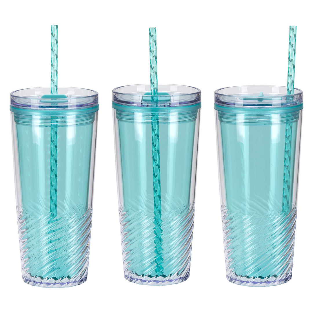 Clio 20 oz  2-in-1 Recycled Acrylic Straw Tumbler