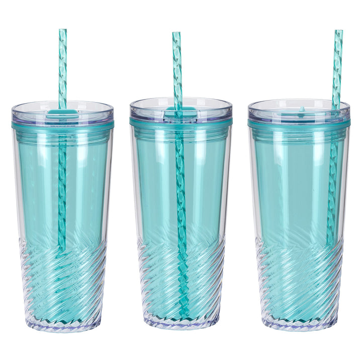 Clio 20 oz  2-in-1 Recycled Acrylic Straw Tumbler