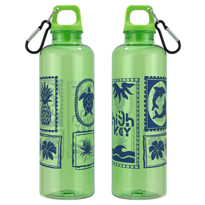 Aloha 25 oz RPET Reusable Translucent Bottle w/ Carabiner