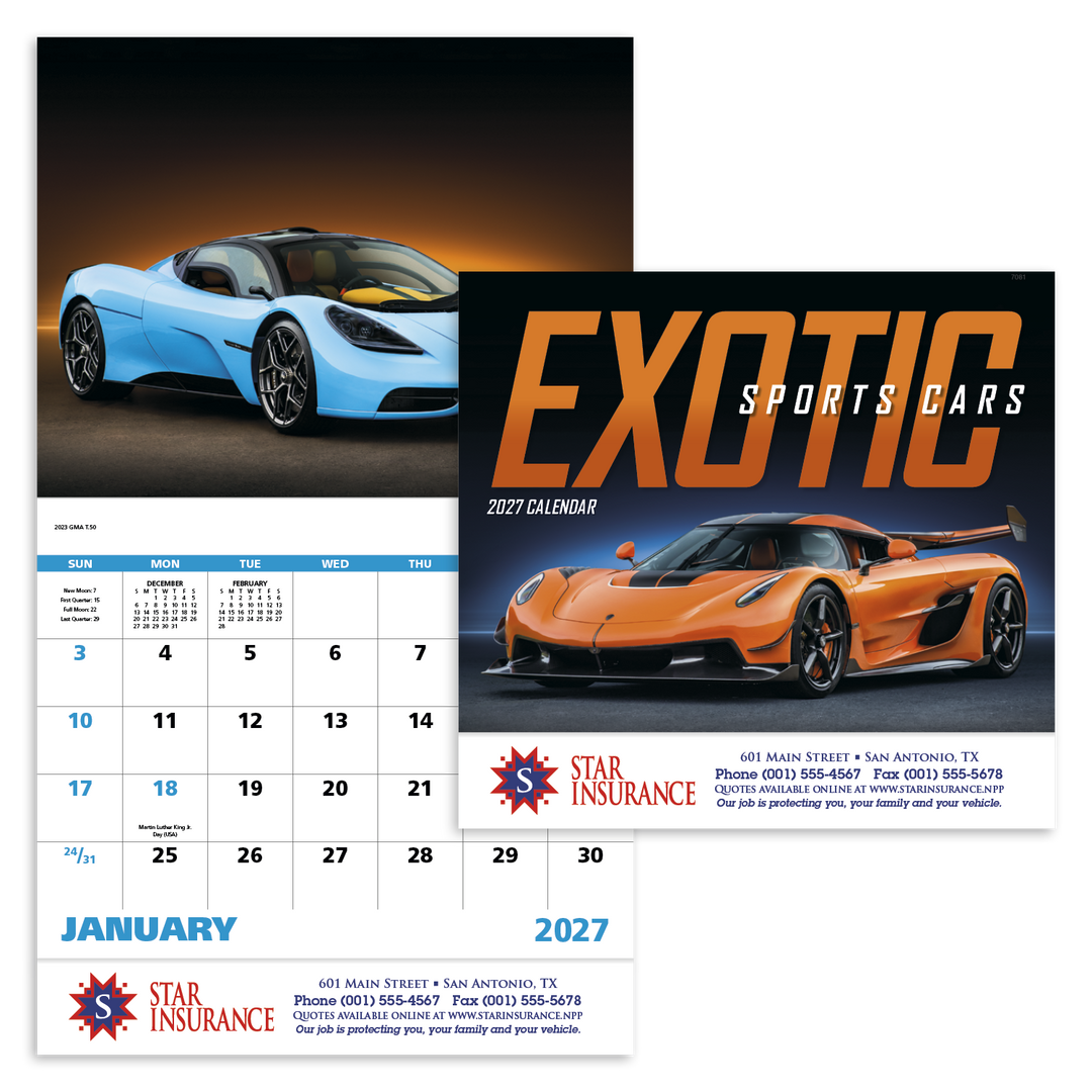 Good Value™ Exotic Sports Cars - Stapled Calendar