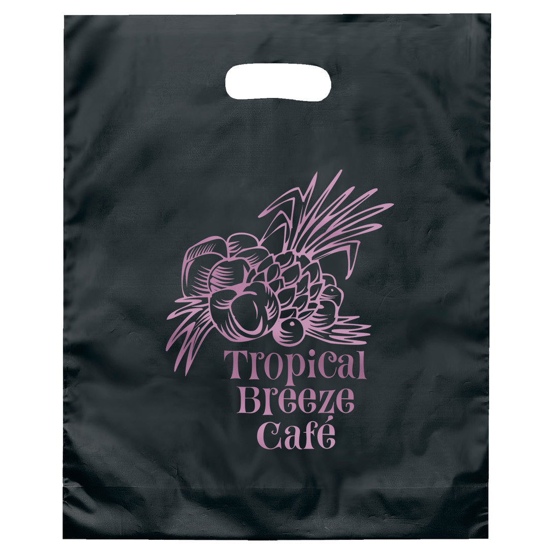 Orchid™- Frosted Brite Die Cut Handle - Flexo Ink Print