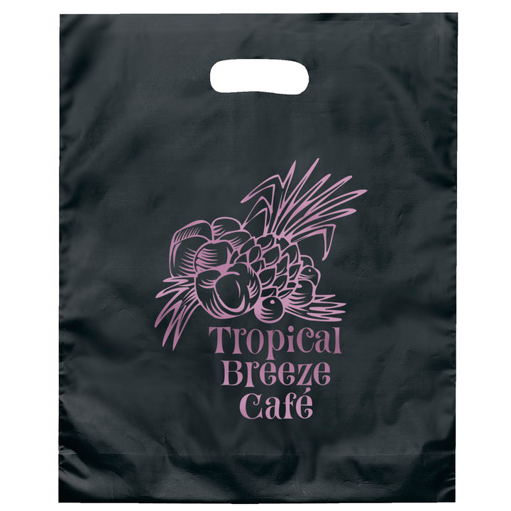Orchid™- Frosted Brite Die Cut Handle - Flexo Ink Print