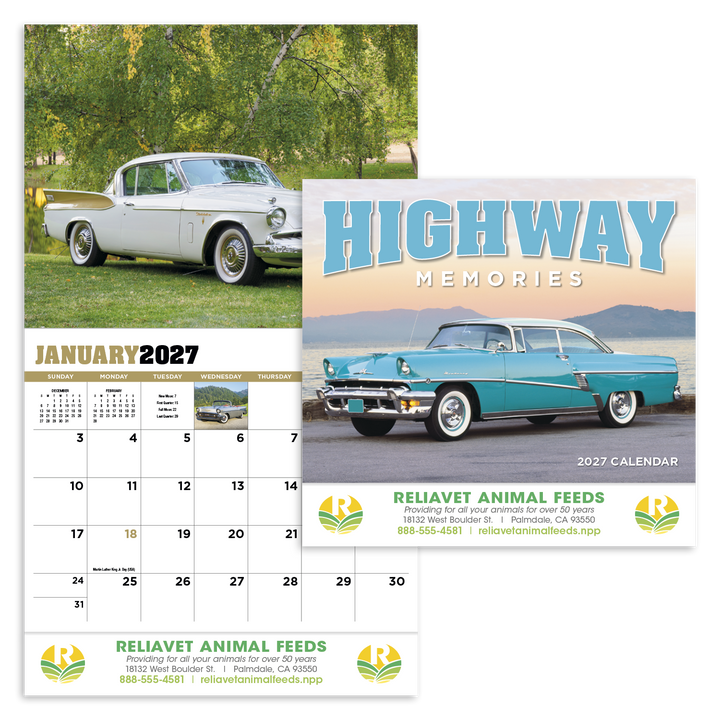 HotLine® Products Highway Memories Appointment Calendar - Stapled
