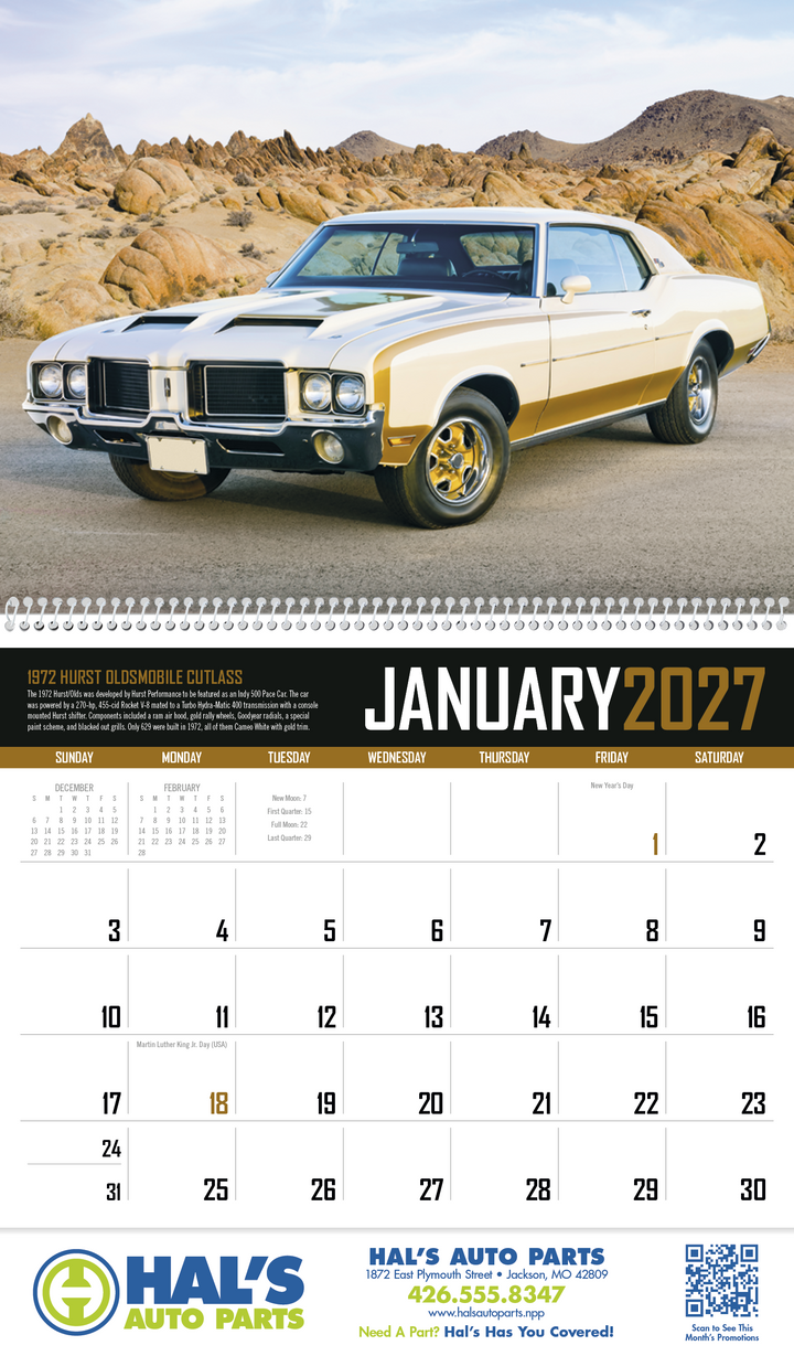 Triumph® Calendars Muscle Cars Calendar