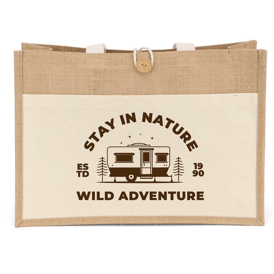Riley™- Jute Tote - Screen Print