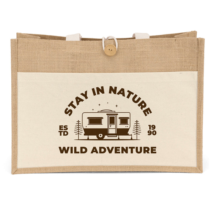 Riley™- Jute Tote - Screen Print