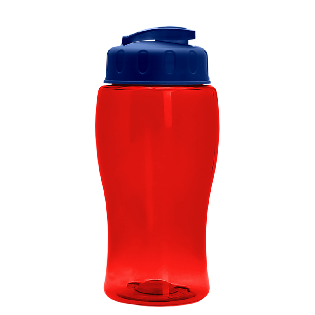 Poly-Pure Jr. - 18 oz. Transparent Bottle with USA Flip