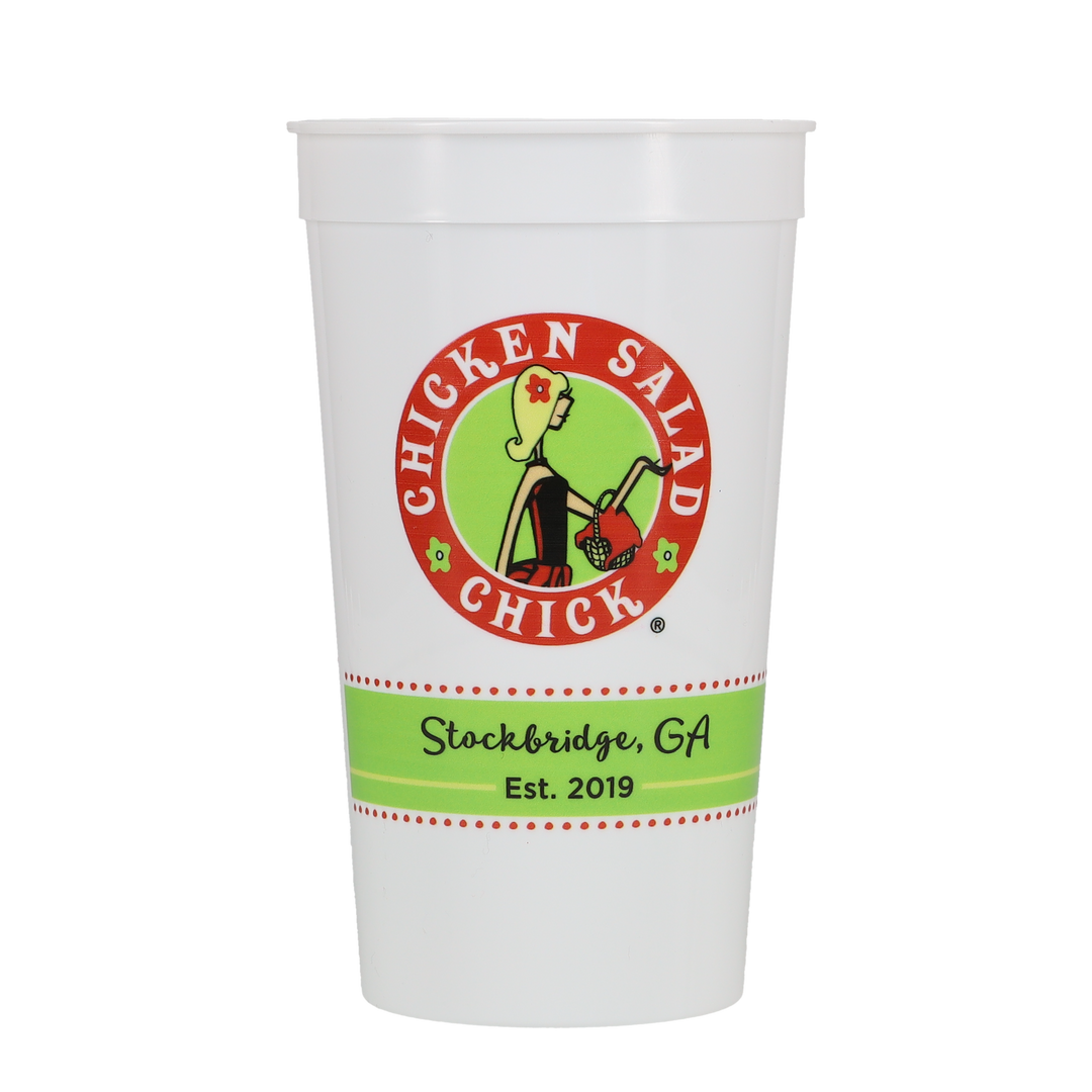 32 oz Stadium Cup Smooth White Digital Print