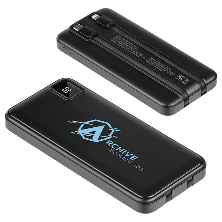 Marquis 10000mAh 20W PD Power Bank with Built-In Cables