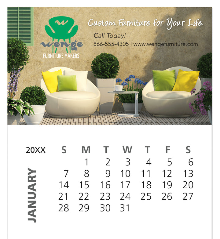 Good Value™ Business Card Magnet with 12-Sheet Calendar