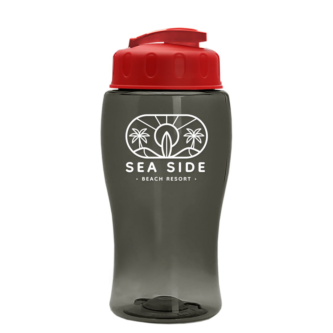 Poly-Pure Jr. - 18 oz. Transparent Bottle with USA Flip