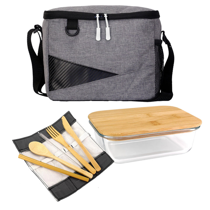 RECYCLED COOLER & BAMBOO SET