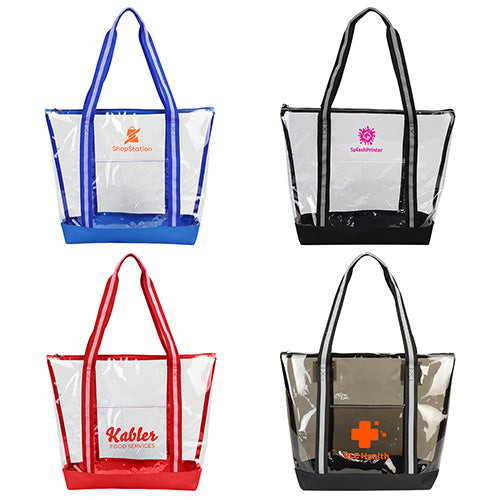 Diamond Clear TPU Zippered Tote