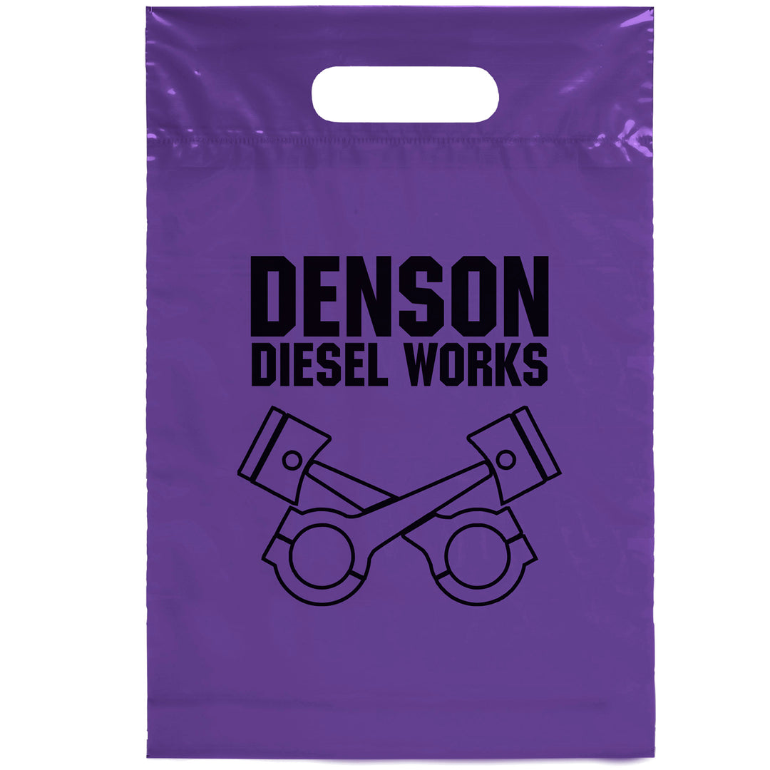 Die Cut Handle Bag - 9 1/2W x 14H - Flexo Ink Print