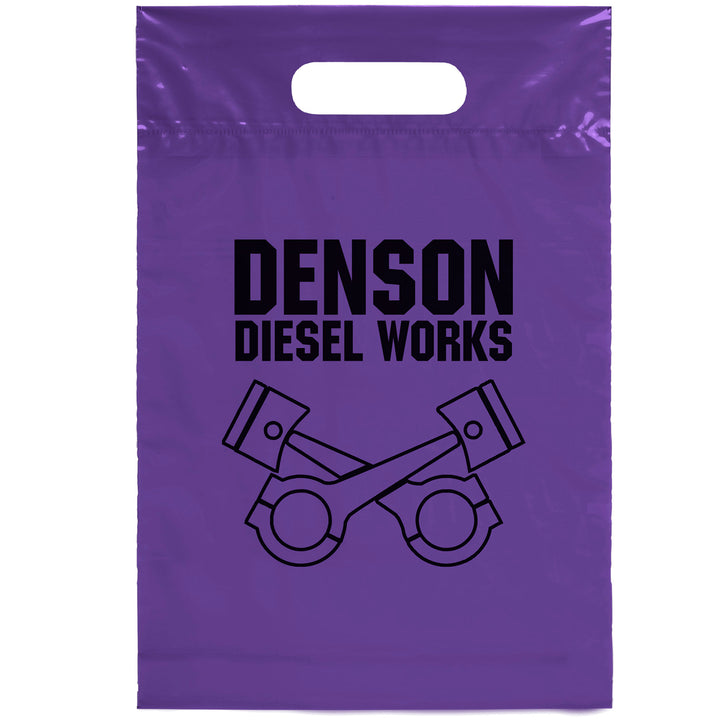 Die Cut Handle Bag - 9 1/2W x 14H - Flexo Ink Print