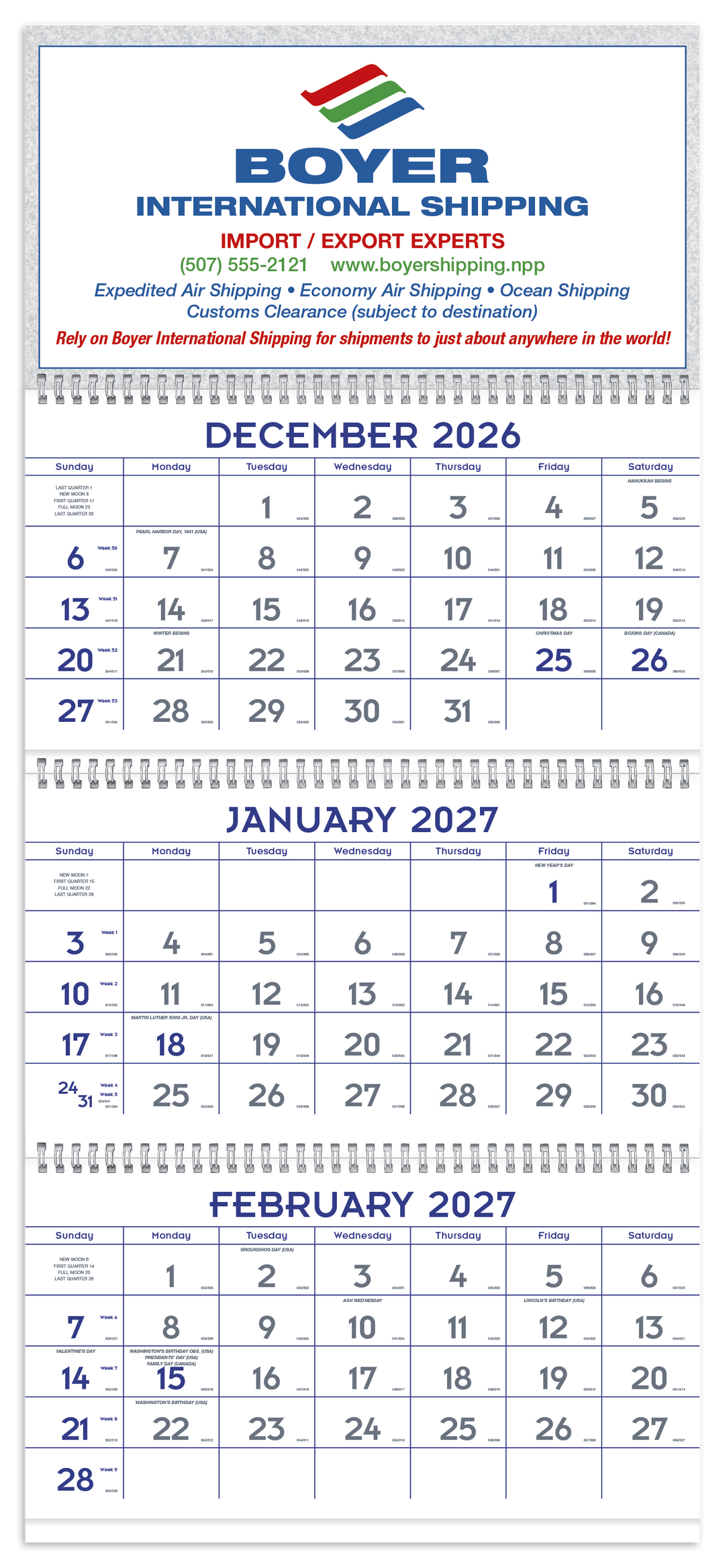 Triumph® Calendars 3-Month Planner (4-Sheet)