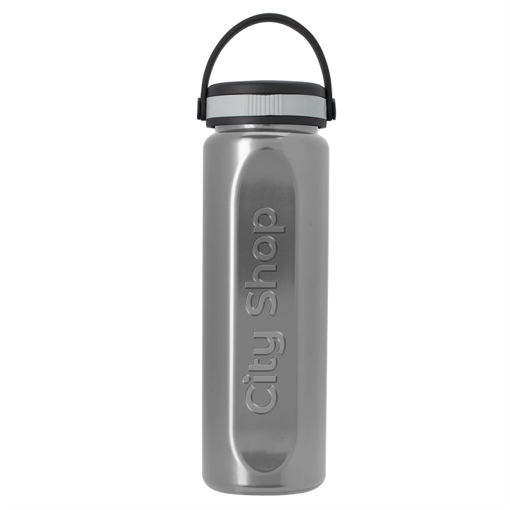 Boss Embossed RPET Bottle with Grip Lid - 26 oz.