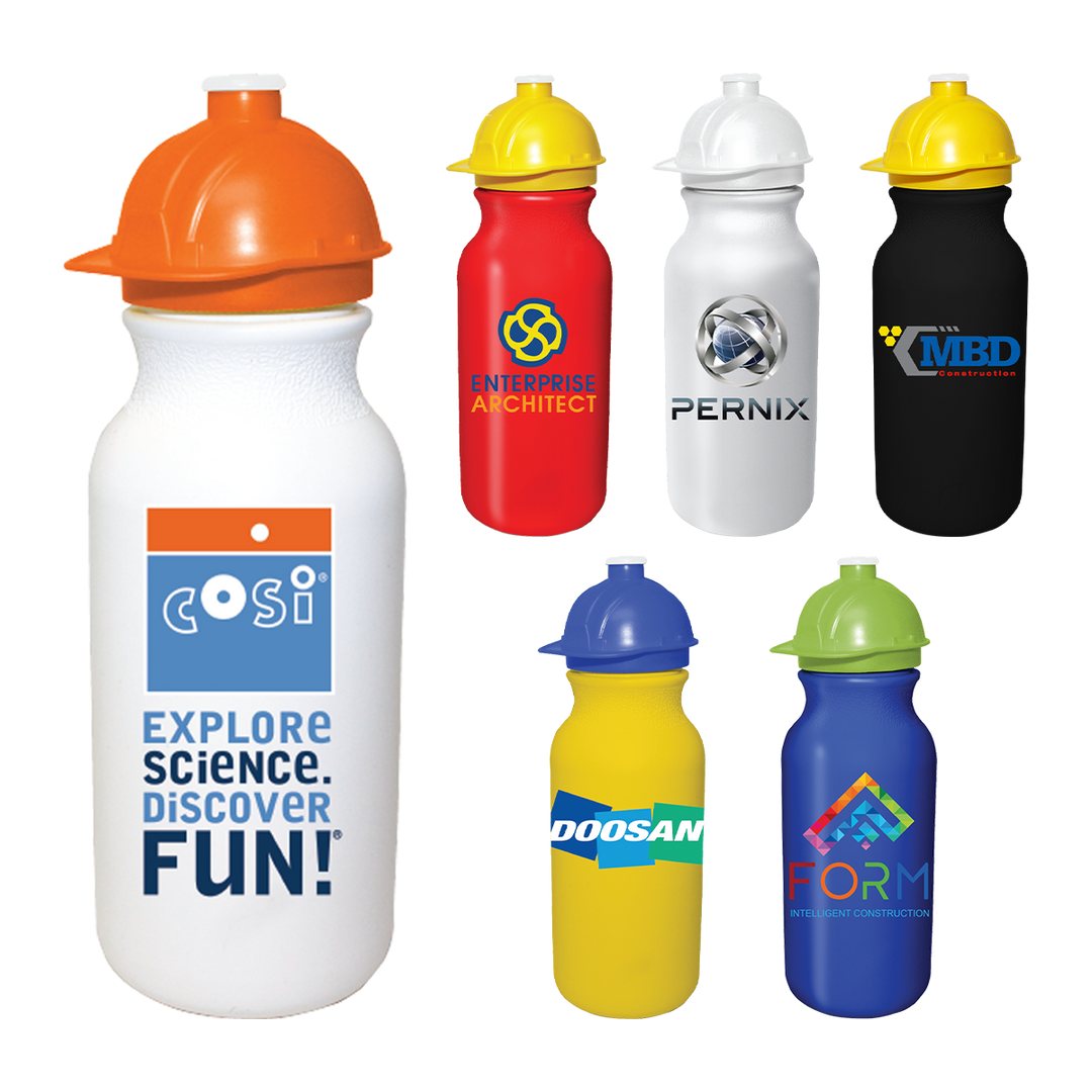 20 oz. Value Cycle Bottle w/ Safety Helmet Push 'n Pull Cap