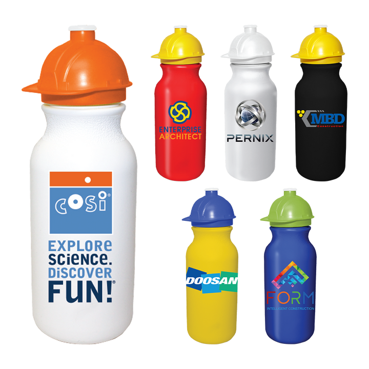 20 oz. Value Cycle Bottle w/ Safety Helmet Push 'n Pull Cap