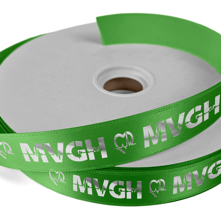 1" Badge Satin Ribbon - 100yd Roll - Foil Print