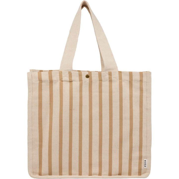 FEED Cotton and Jute Striped Tote