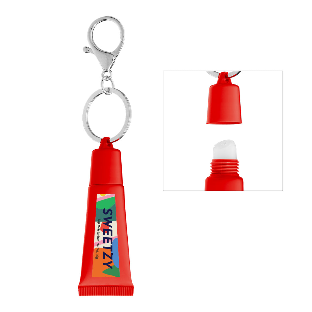Squeeze Tube Lip Moisturizer with Key Ring