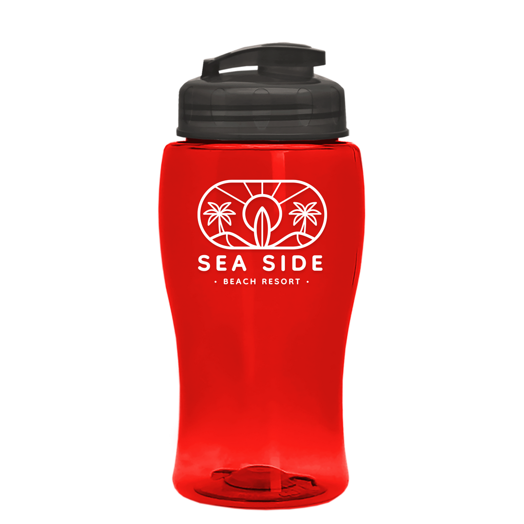 Poly-Pure Jr. - 18 oz. Transparent Bottle with USA Flip