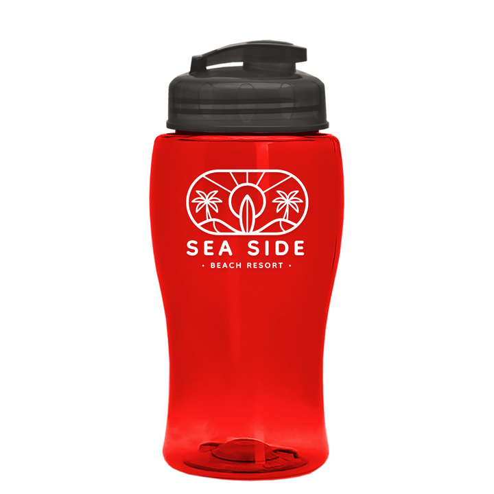 Poly-Pure Jr. - 18 oz. Transparent Bottle with USA Flip