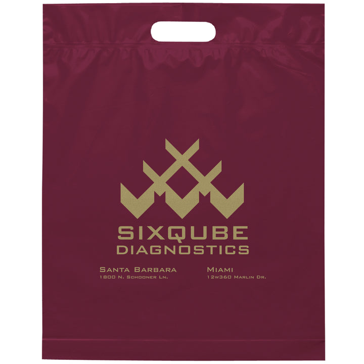 Die Cut Handle Bag - 15W x 19H x 3 - Flexo Ink Print
