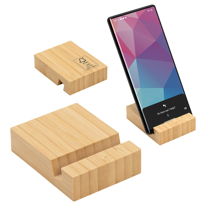 Bamboo Bloc Phone Stand