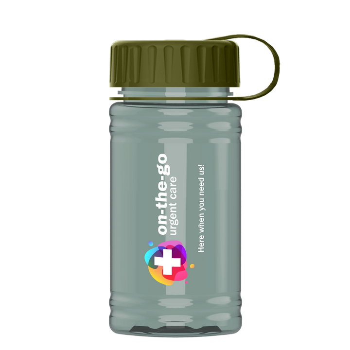 Mini RPET Bottle with Tethered Lid - 16 oz.