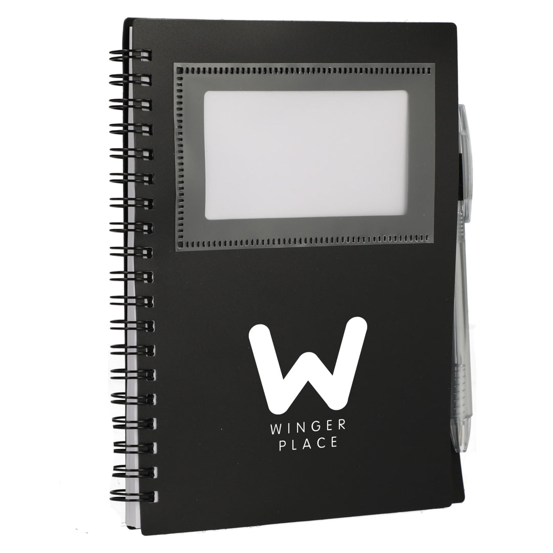 FSC® Recycled 5" x 7" Star Spiral Notebook with Pe