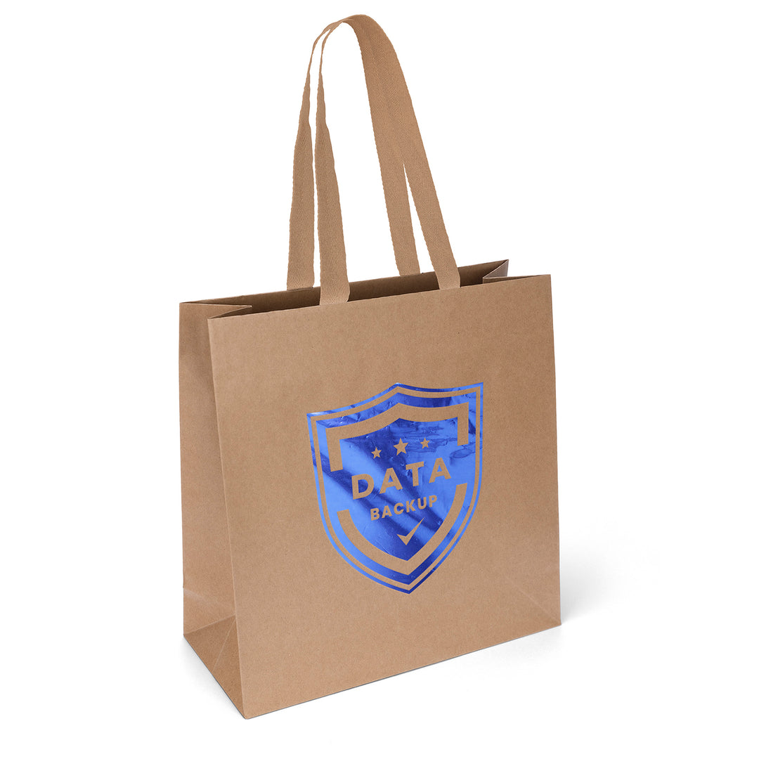 Tuscan™- Eco Kraft-Brown Laminated Eurotote - Foil Print