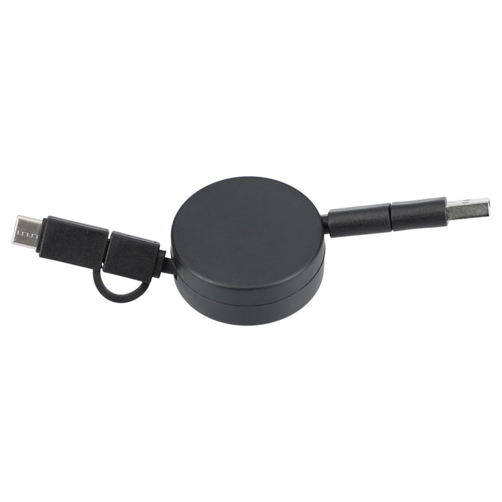 FSC® 100% Bamboo Retractable 5-in-1 Charging Cable