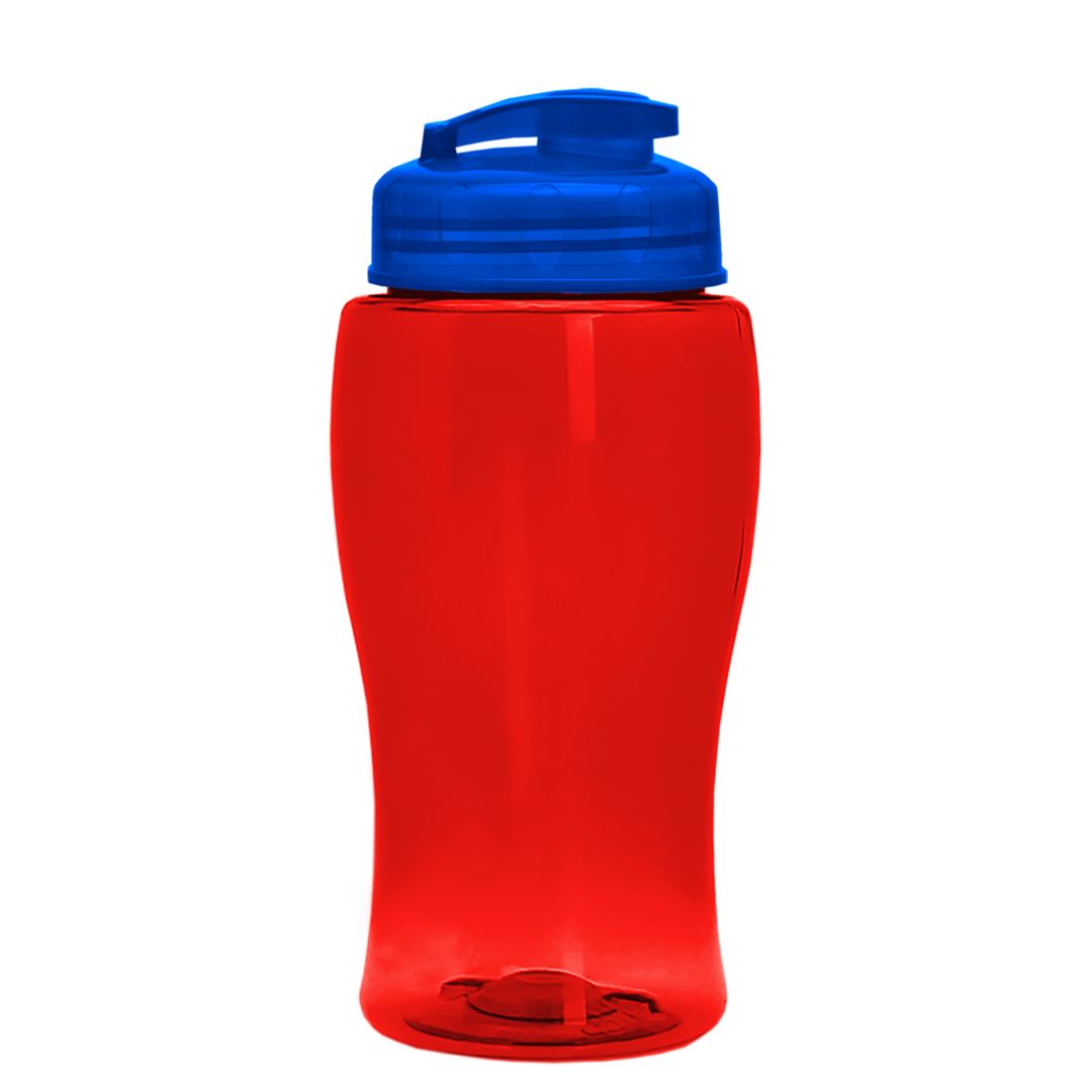 Poly-Pure Jr. - 18 oz. Transparent Bottle with USA Flip