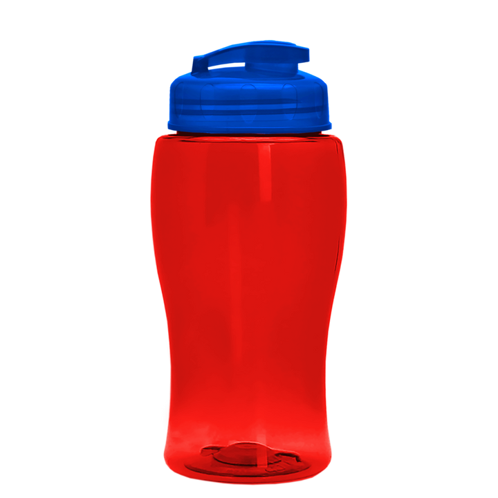 Poly-Pure Jr. - 18 oz. Transparent Bottle with USA Flip