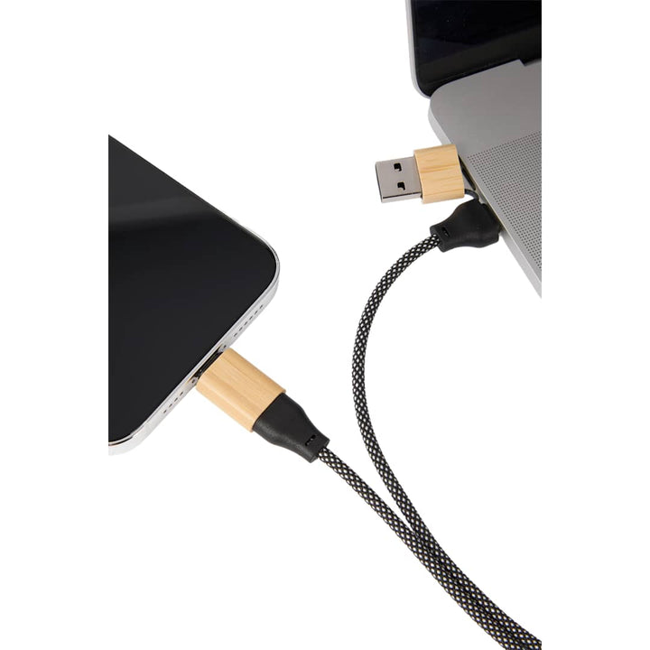 FSC® 100% Bamboo 5-in-1 100W Laptop Charging Cable