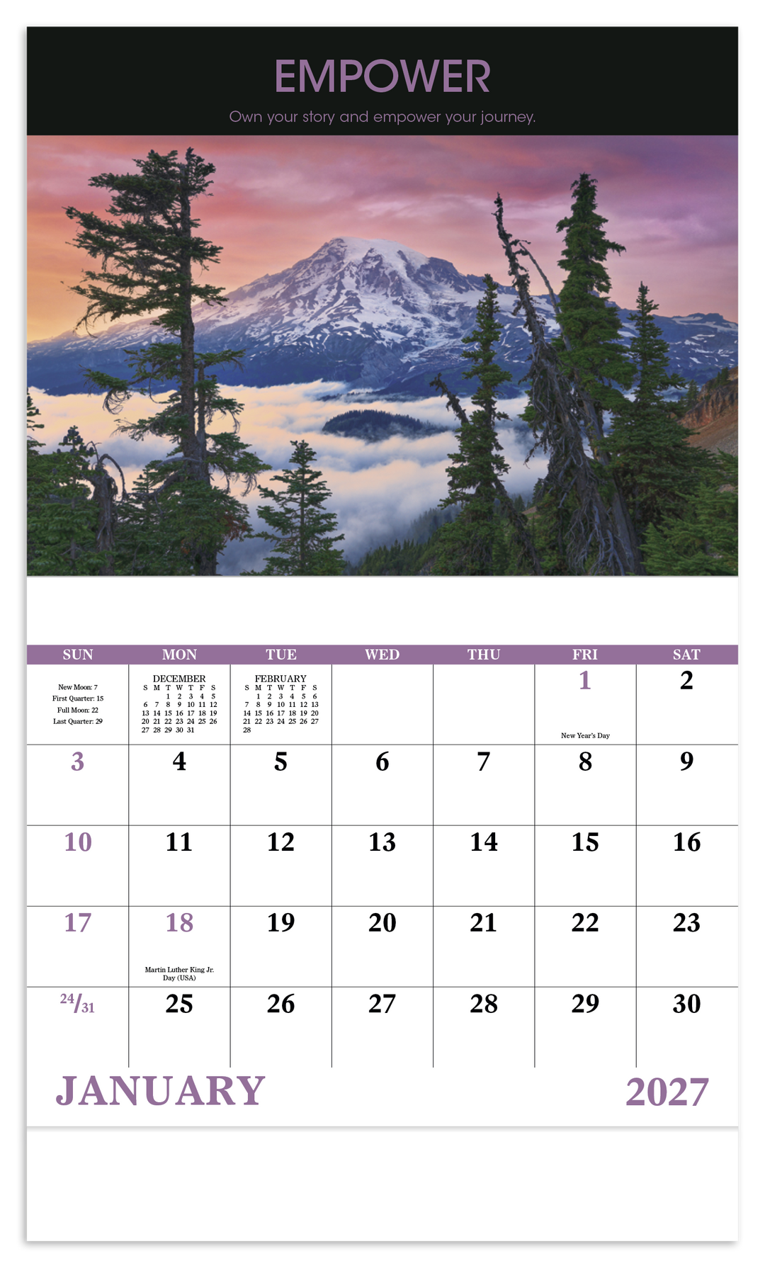 Good Value™ Motivations - Stapled Calendar
