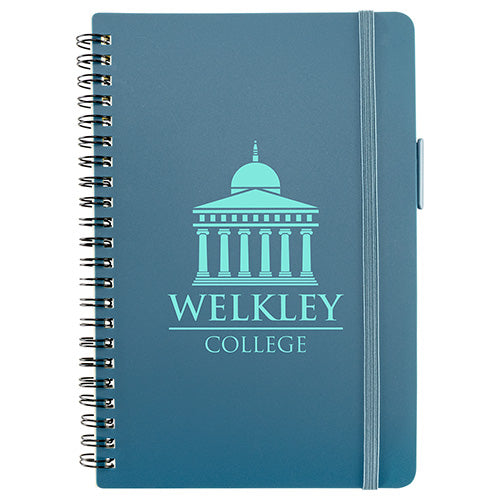 Avignon Repreve® Recycled Hardcover Spiral Notebook with Pen
