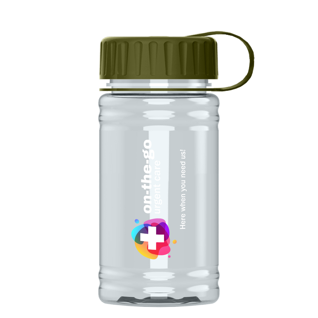 Mini RPET Bottle with Tethered Lid - 16 oz.